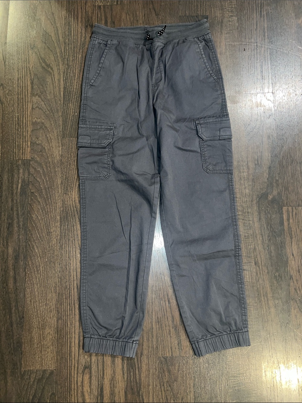 Boys’ Sonoma Gray Cargo Jogger Pants - Casual Elastic Waist -Size M (10-12)